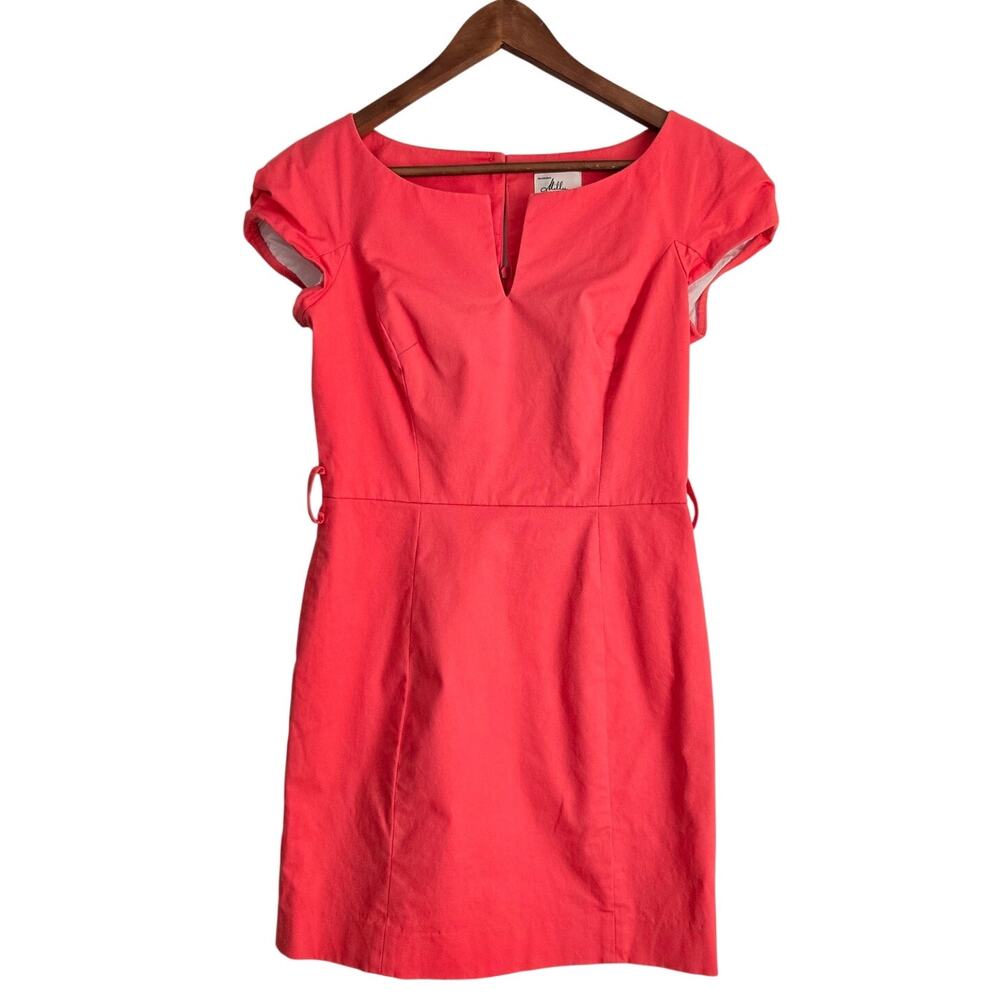 Milly Archival Y2K Corporate Chic Coral Tailored Sheath Dress Office Siren Sz 4
